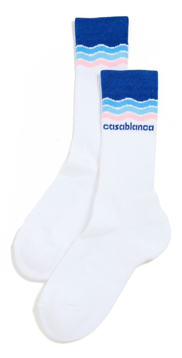Casablanca Wave Socks Blue Pink Wave