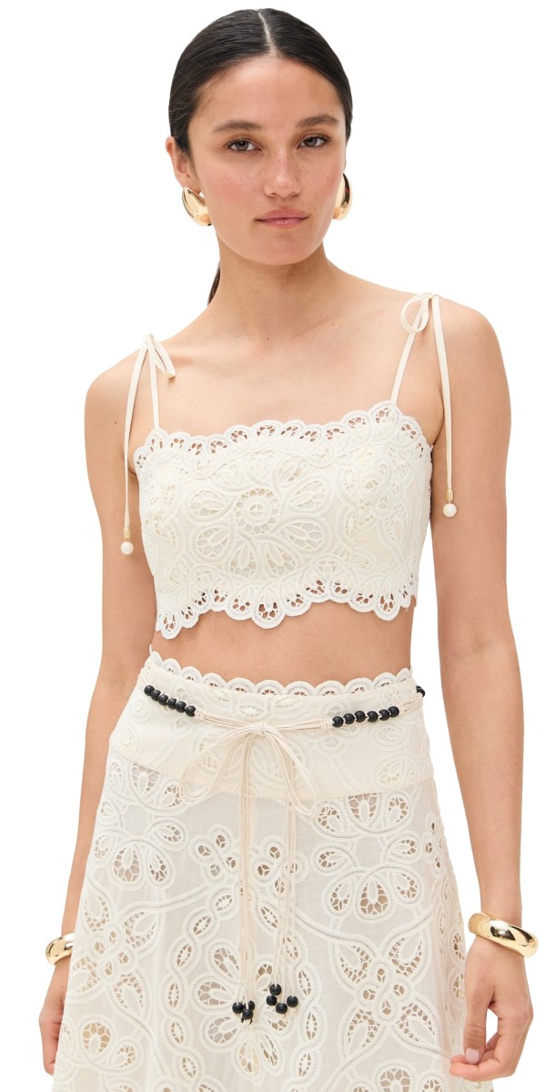 Zimmermann Rhiannon Embroidered Bodice Ivory