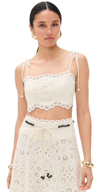 Zimmermann Rhiannon Embroidered Bodice Ivory