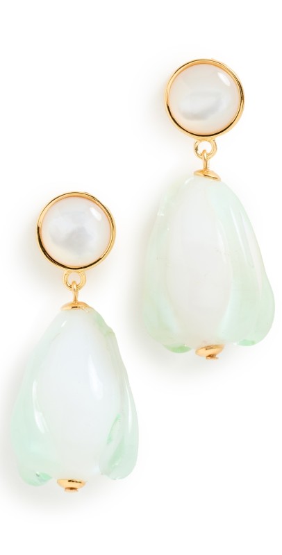 Lizzie Fortunato Sea Bean Earrings Mint