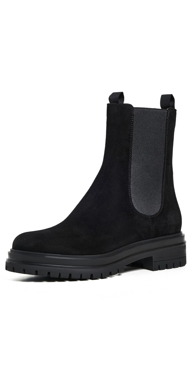 Gianvito Rossi Chester Suede Boots Black