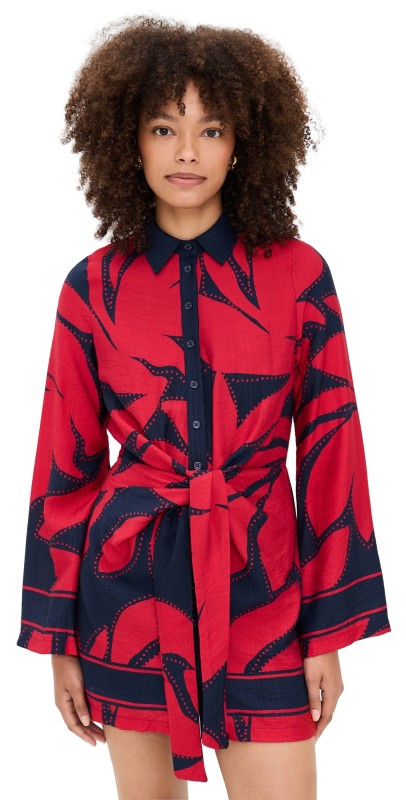 Seven Wonders Arlette Sleeved Mini Dress Arlette Navy/Red