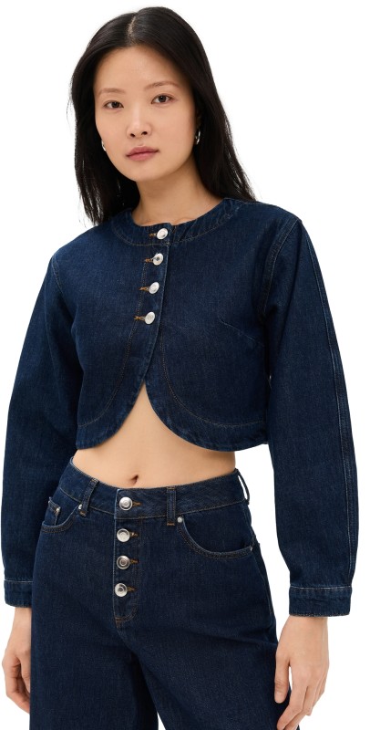 ALIGNE Angelina Denim Top Dark Blue