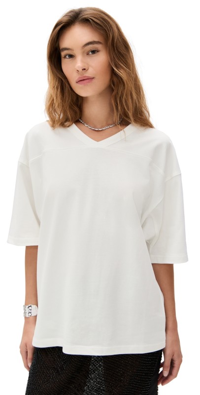 St. Agni Cotton Match Tee Off White
