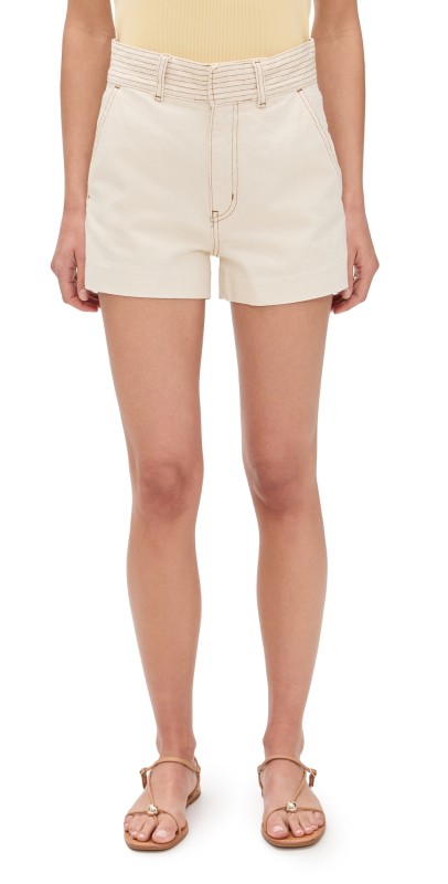 FRAME The Trapunto Shorts Vanilla Bean