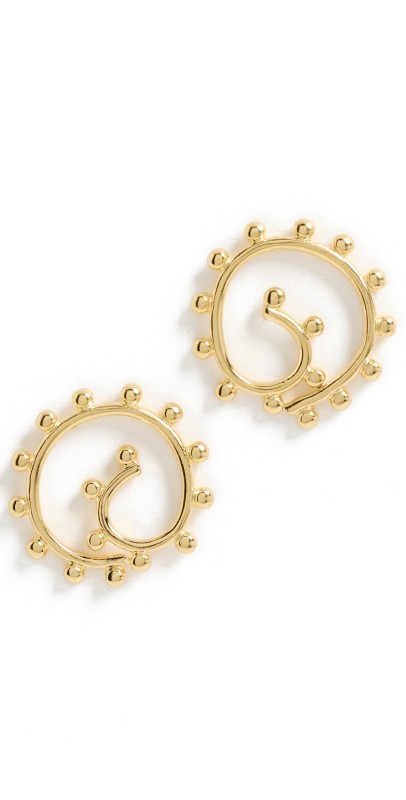 Brinker + Eliza Curl Earrings Gold