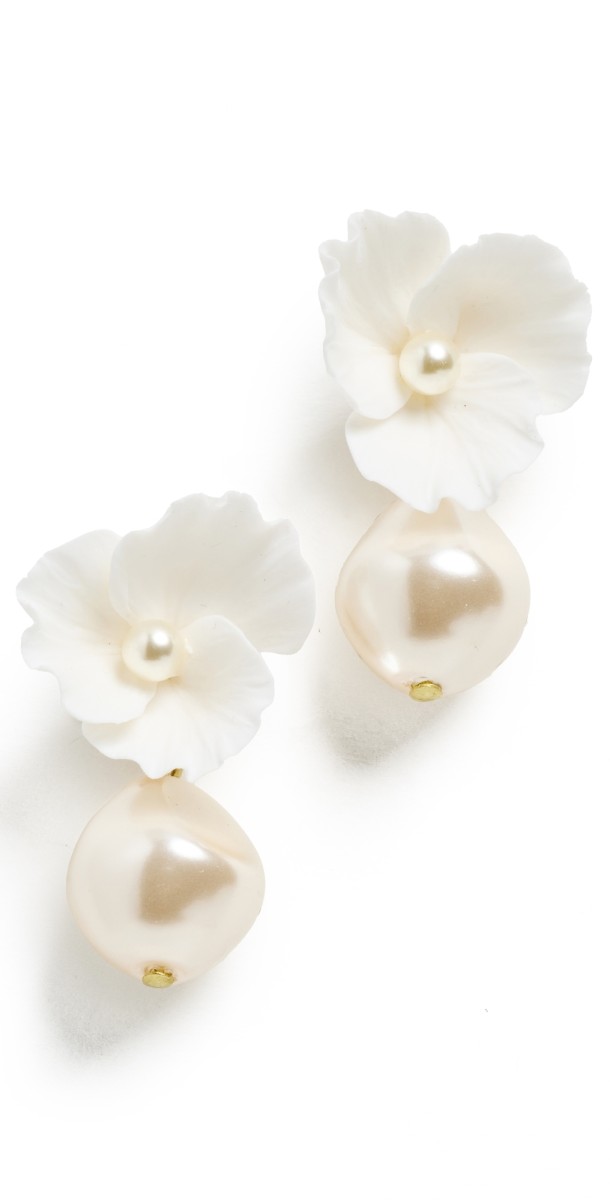 Jennifer Behr Clarabel Earrings Cream