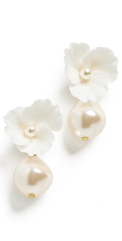 Jennifer Behr Clarabel Earrings Cream