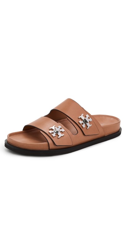 Tory Burch Turnlock Sport Slides Camello