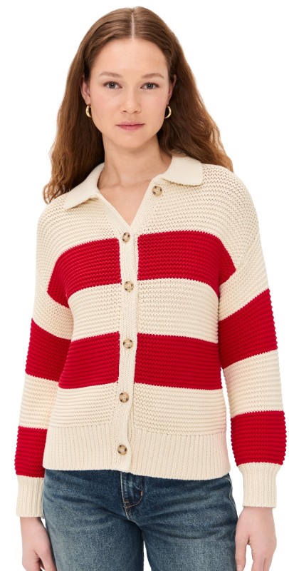 Wyeth Charlotte Cardigan Cream/Red
