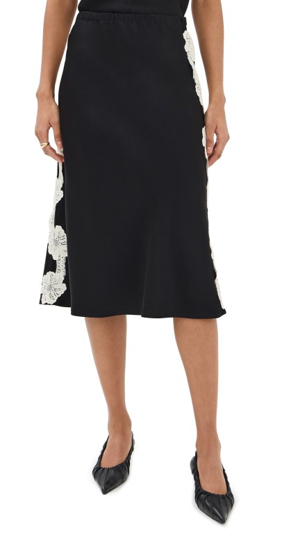 Jil Sander Lace Skirt Black