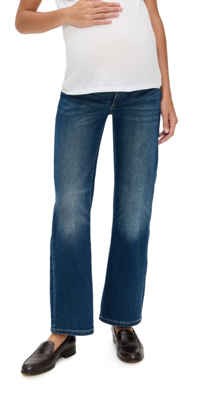 DL1961 Karmine Refined Wide Leg High Rise Maternity Jeans Clearwater (Highluxe)