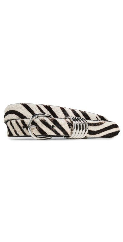 Anderson's Slim Semi Formal Pony Skin Leather Belt Zebra