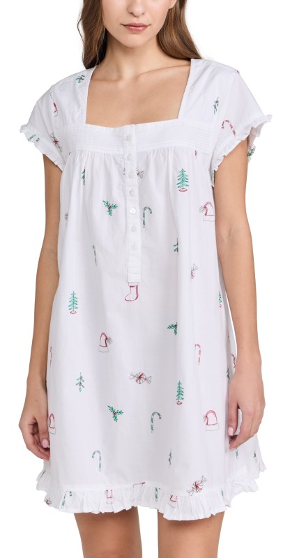 Printfresh Pintuck Nightgown Embroidered Sweet Wishes/Cld