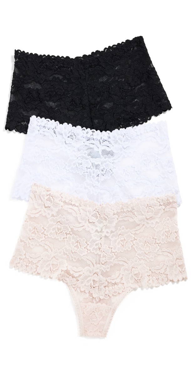 Honeydew Intimates Natalya Thong 3 Pack Black/White/Seltzer