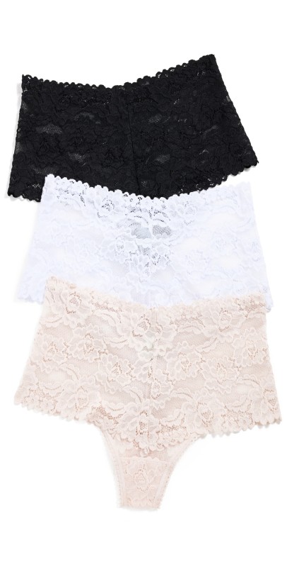 Honeydew Intimates Natalya Thong 3 Pack Black/White/Seltzer