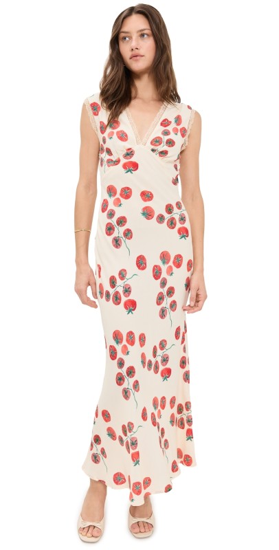 VRG GRL Vintage Lover Bias Cut Maxi Dress Roma