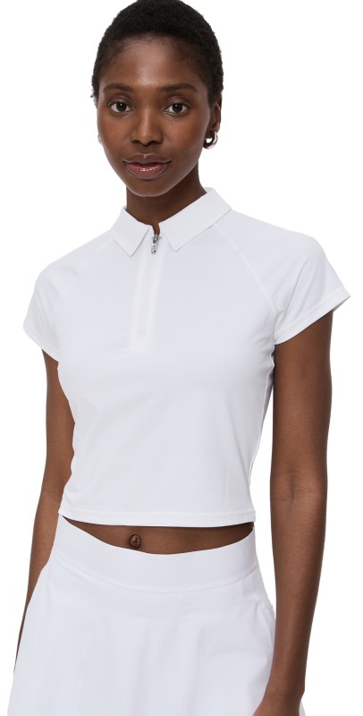 Greyson Halley Quarter Zip Cropped Polo Arctic