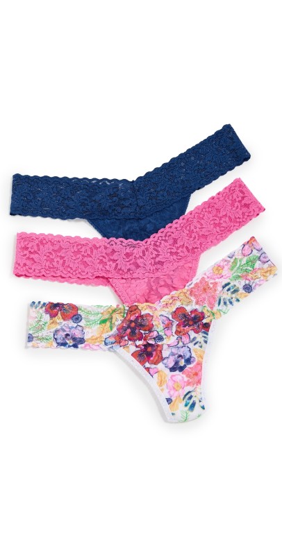 Hanky Panky Low Rise Thong 3 Pack Mult