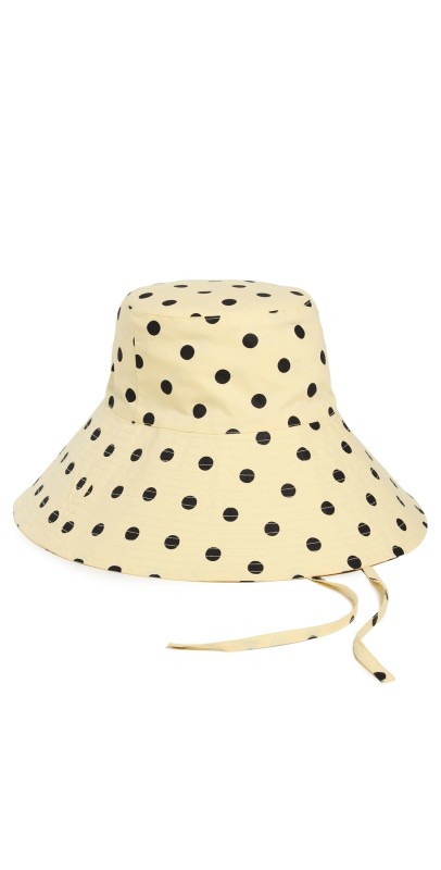 Damson Madder Polka-Dot Sunhat Butter Yellow