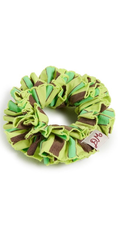Damson Madder Garter Scrunchie In Tropical Stripe Lim