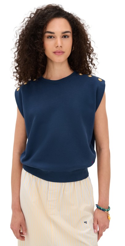 Clare V. Le Vest Navy w/Gold Anchor Button