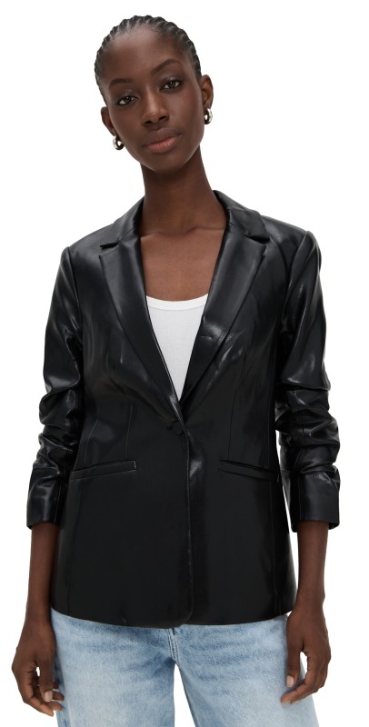 Cinq à Sept Vegan Leather Kylie Jacket Black