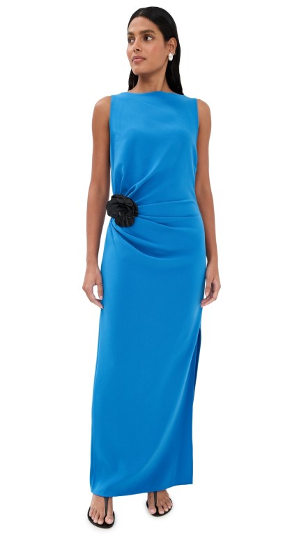 Proenza Schouler Indria Dress In Matte Double Crepe New Blue