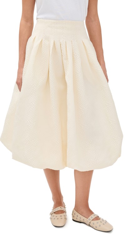 Sea Fayetta Embossed Bubble Skirt Cream