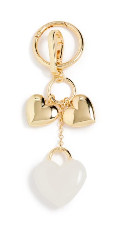 BaubleBar Heart Bag Charm Whit
