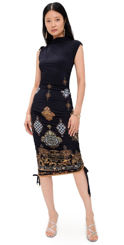 Camilla Asymmetric Ruched Jersey Dress The Imperial Gate