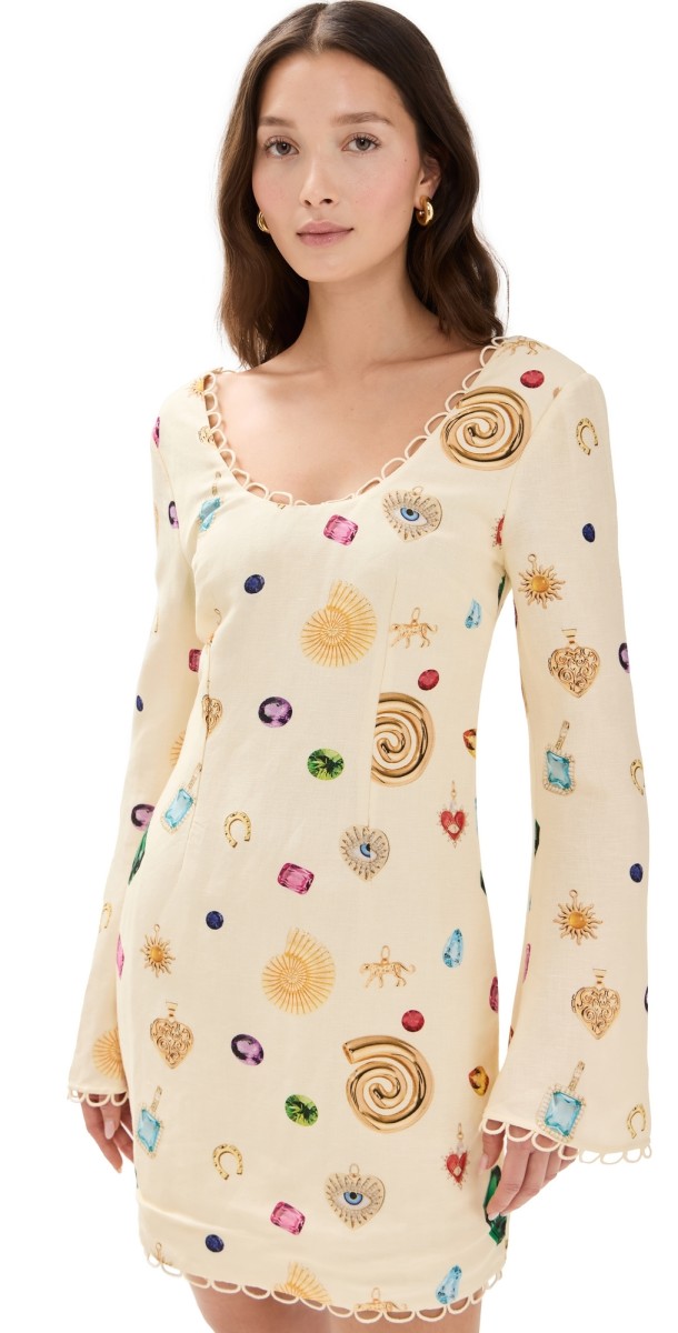 The Wolf Gang Enchanto Mini Dress Crème Charm