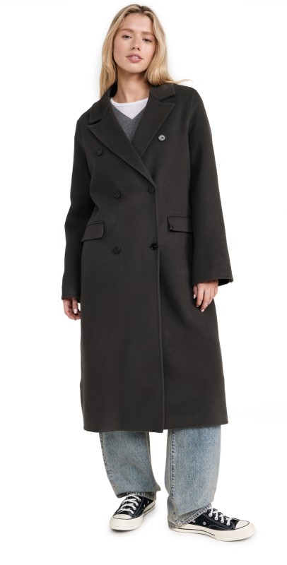 Closed Double Breasted Coat Irish Coffee