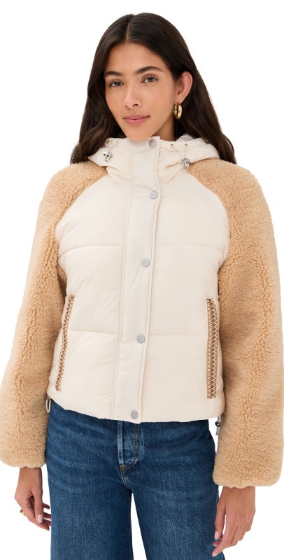UGG Mykah UGGbraid Puffer Jacket Cream/Sand