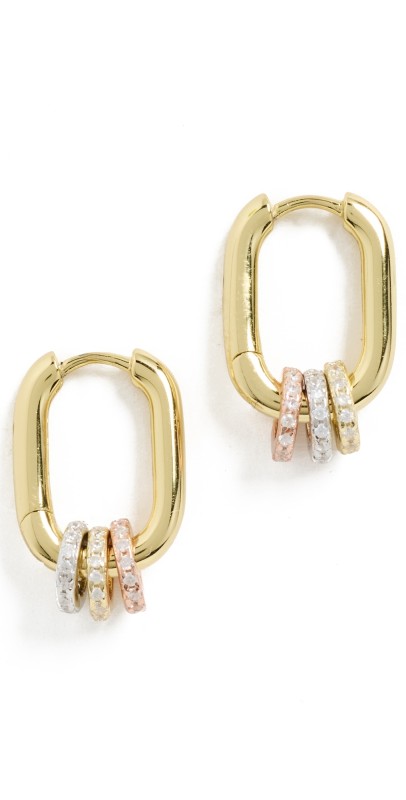 SHASHI Cosmo Charm Huggies Gold