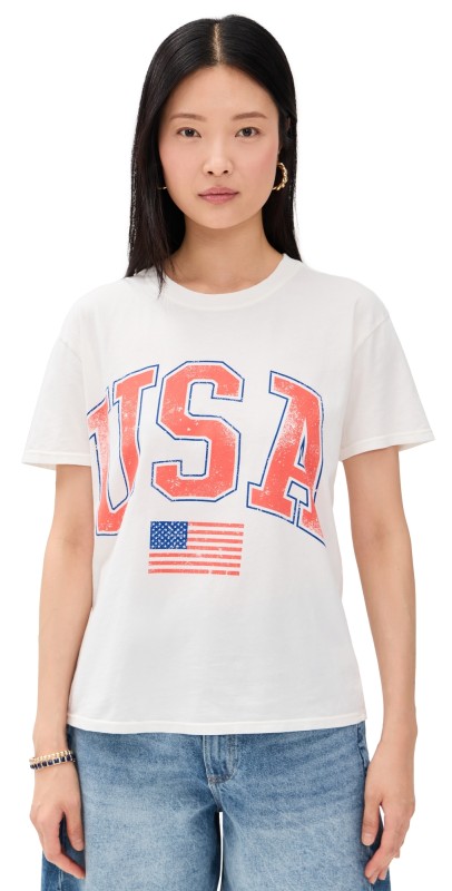 Z Supply Flag Boyfriend Tee Sea Salt