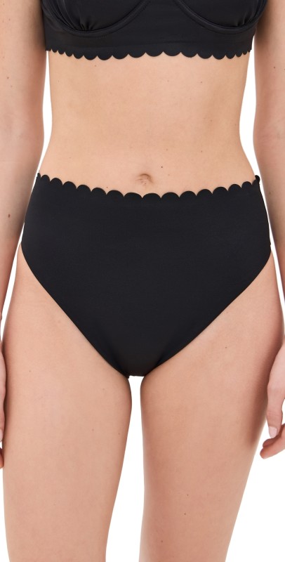 Agua Bendita Penelope High Waisted Bikini Bottoms Black
