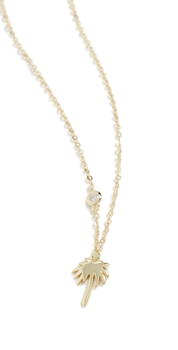 SHASHI Bondi Bezel Necklace Gold