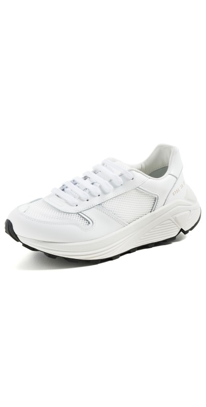 Common Projects Premium Runner In Mesh Sneakers White