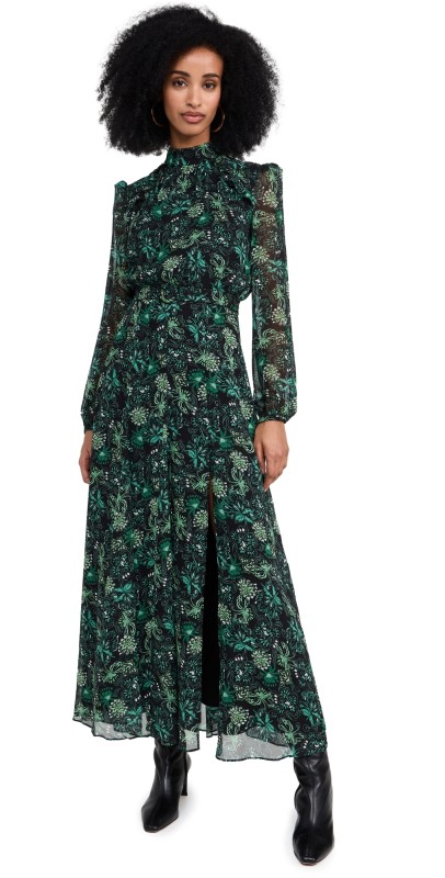 SALONI Jacqui B Dress Orchard Evergreen
