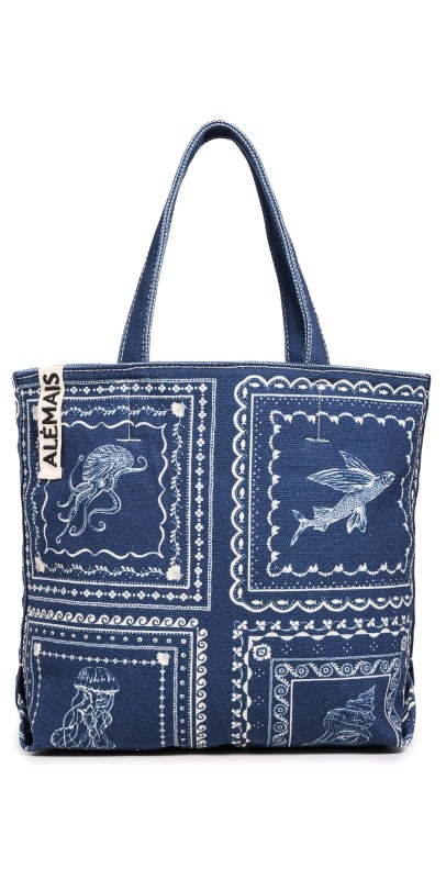ALÉMAIS Oceane Shopper Tote Blu