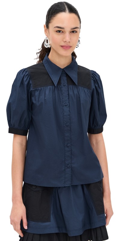 Ulla Johnson Freja Top Twilight Colorblock