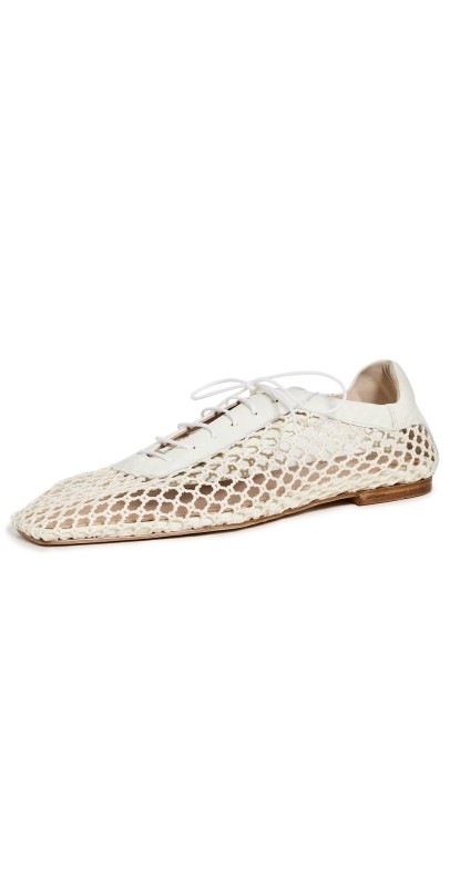 Andrea Gomez Antonia Mesh Flats Off White