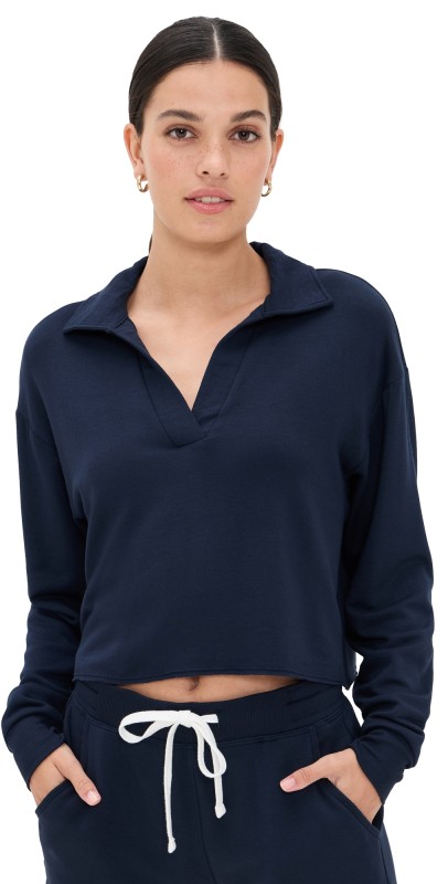 Splits59 Joan Fleece Polo Sweatshirt Indigo
