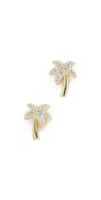 SHASHI Bondi Pave Studs Gold