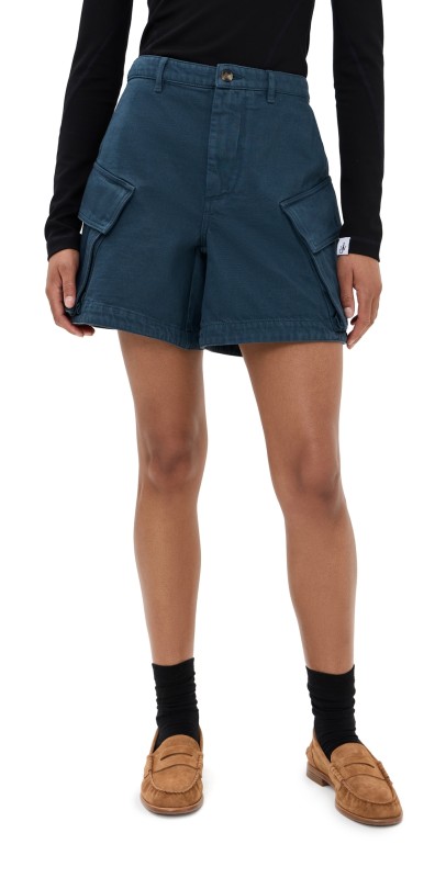 JW Anderson High Waist Cargo Shorts Light Indigo