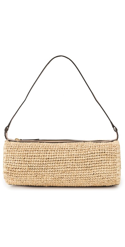 STAUD Mini Taru Raffia Bag Natural/Ta