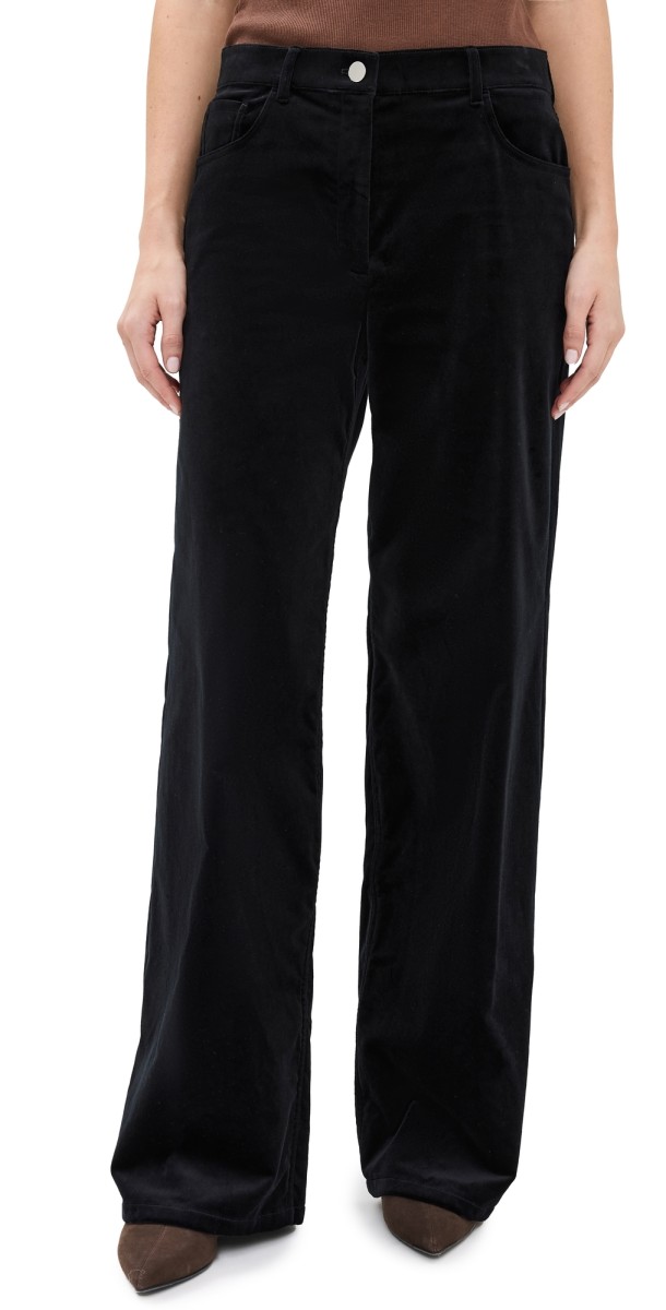 Theory Straight Leg Pants in Velvet Black