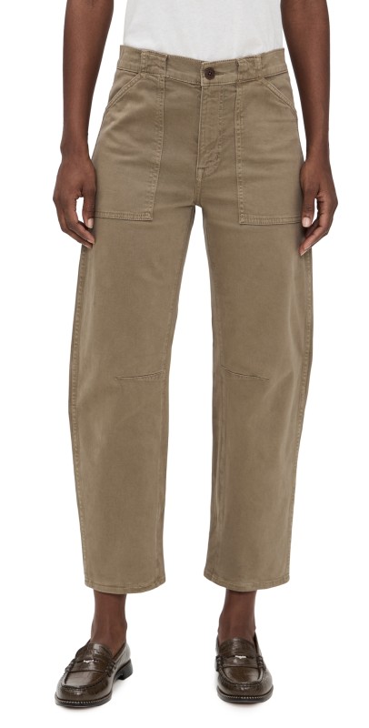 Madewell Non Denim Utility Darted Barrel Pants Safari Khaki