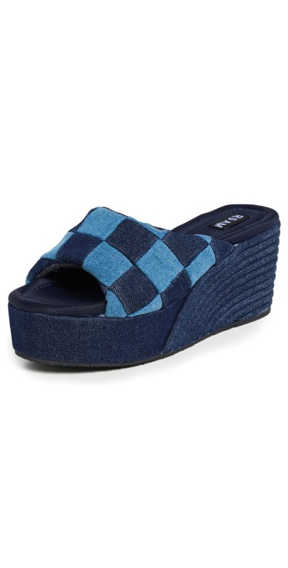 ROAM Scoop Patch Wedges Denim/Dark Denim